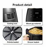 EE™ - SILVER CREST MULTIFUNCTIONAL DIGITAL TOUCH AIR FRYER 6L